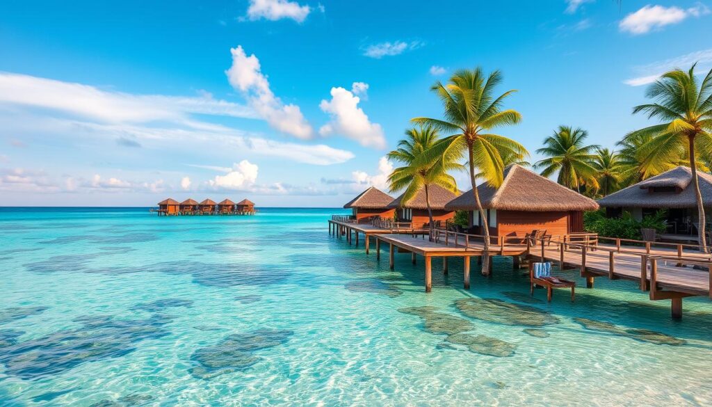 Maldives overwater bungalows