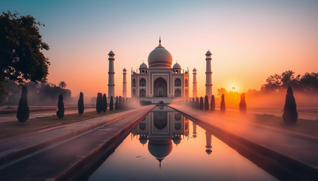 Taj Mahal during Sunrise