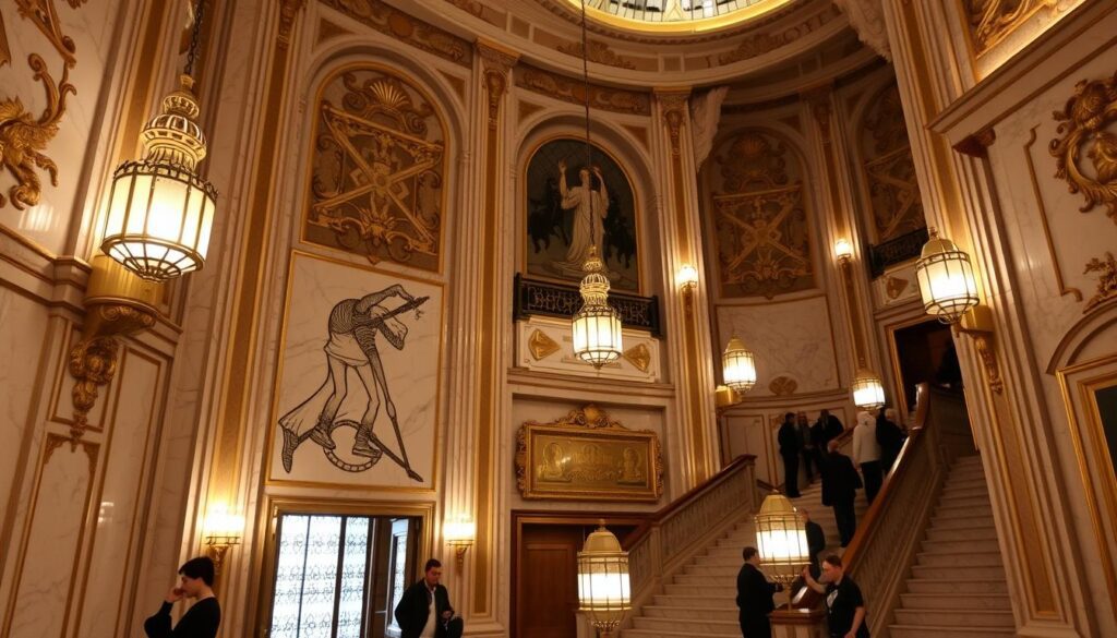 empire state building art deco lobby