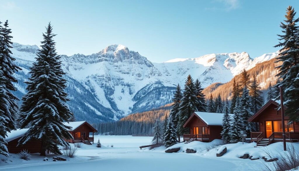 snow-capped mountain retreats