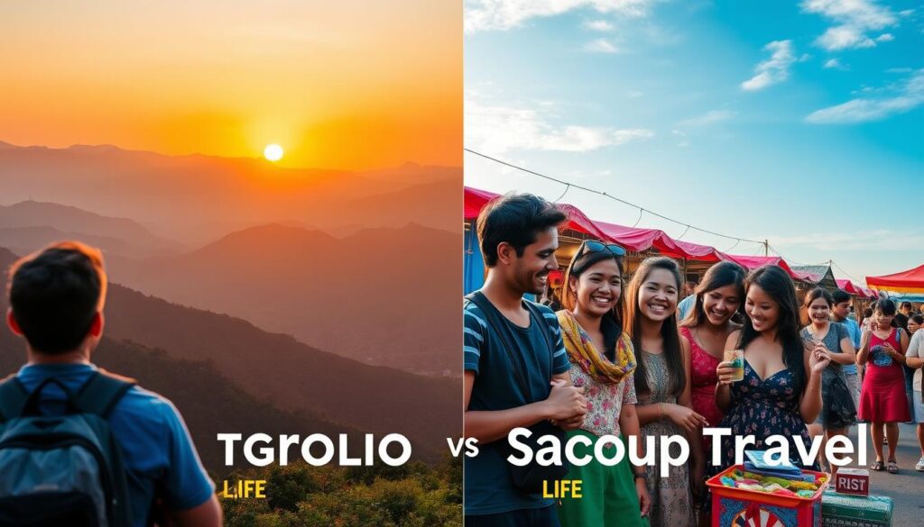 solo vs. group travel