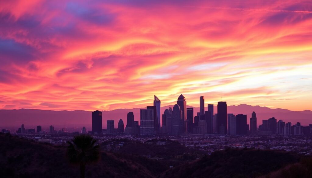 Scenic Sunrise in Los Angeles