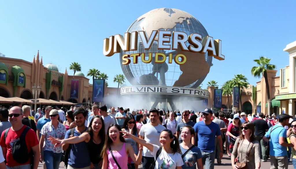 Universal Studios crowd