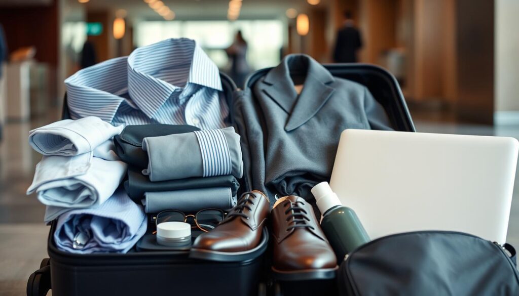 business travel packing