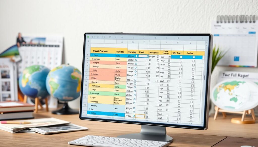 customizing travel planner excel