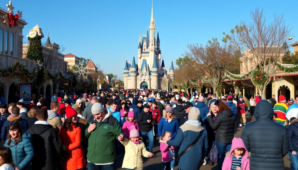 disney world winter break crowds