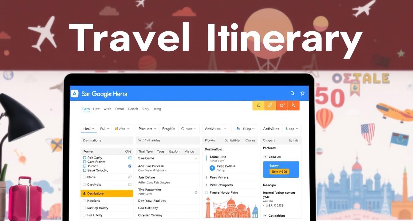 google docs travel itinerary