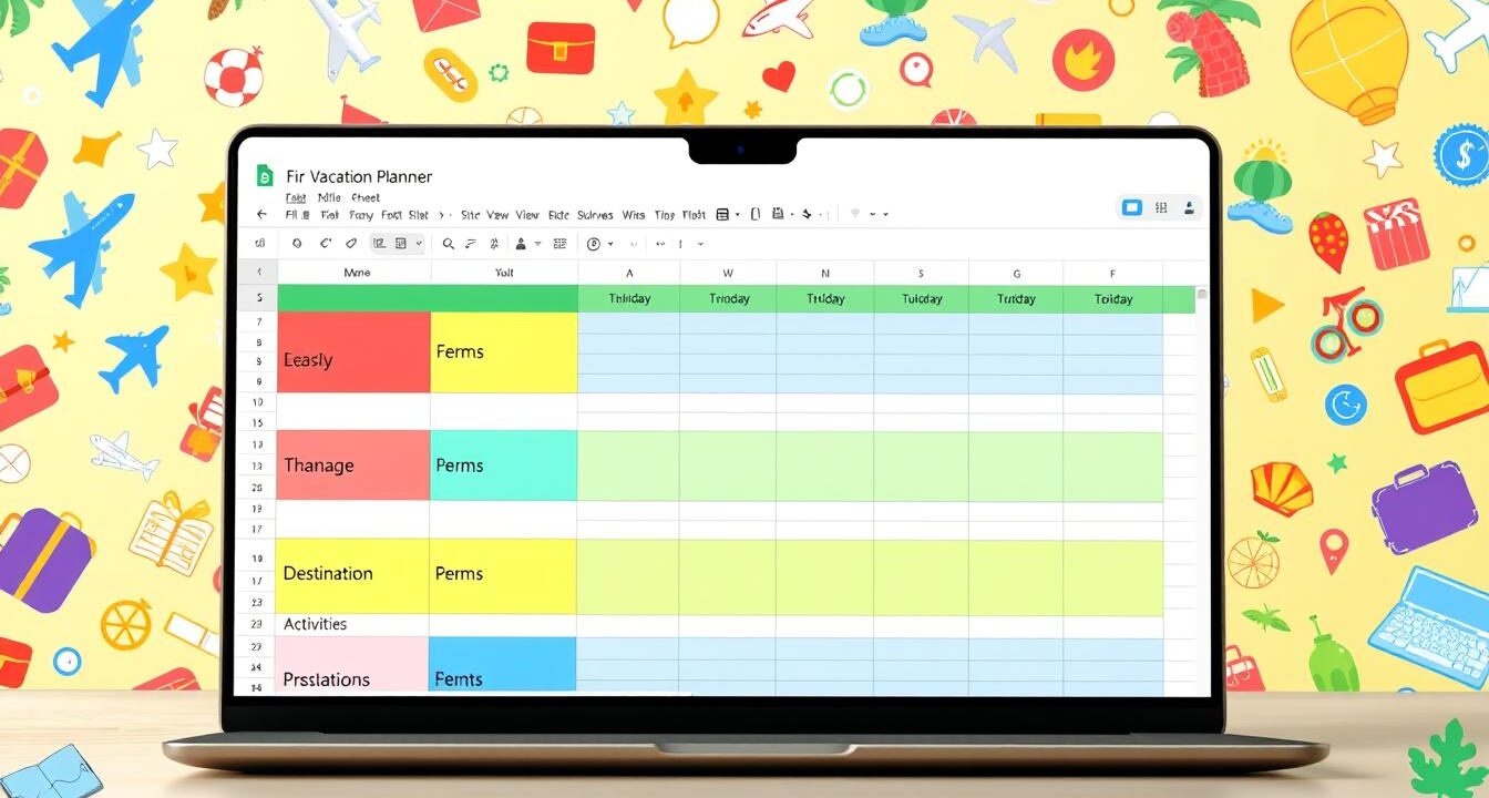 google sheets vacation planner
