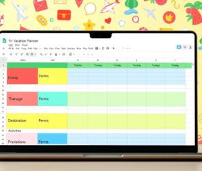 google sheets vacation planner