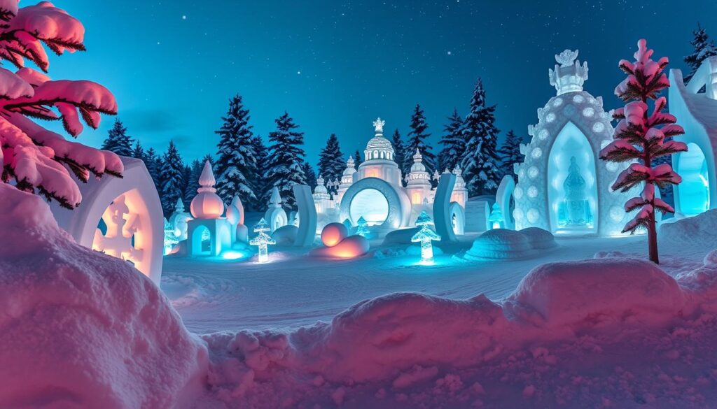 japan snow sculptures