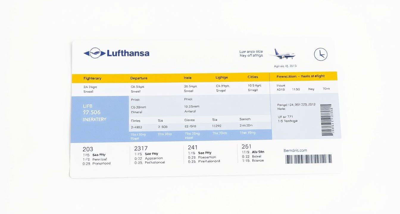 lufthansa itinerary