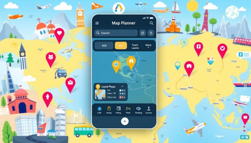 map-based travel app