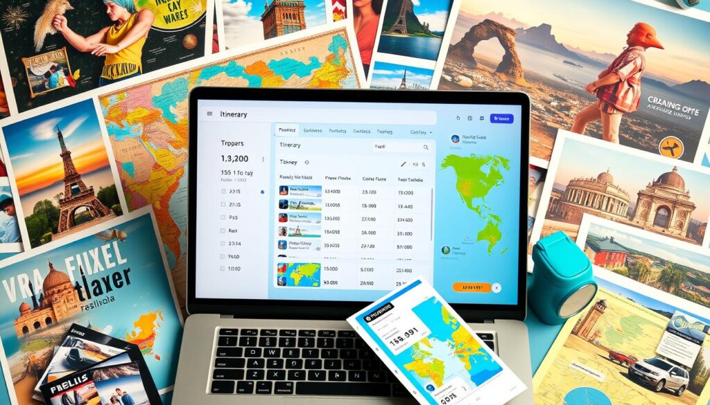 online travel itinerary