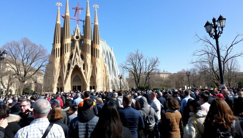 sagrada familia crowd