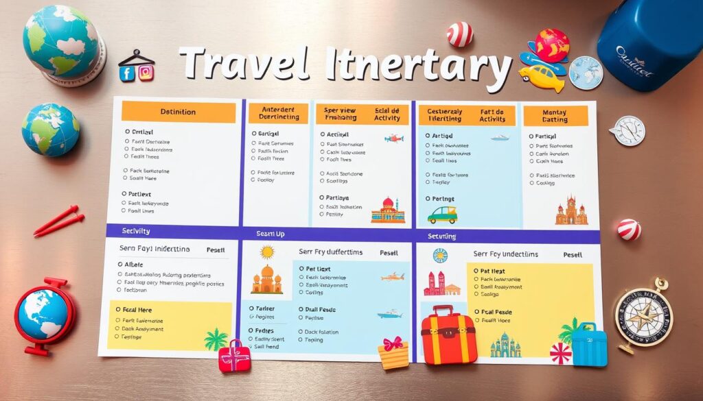 travel itinerary templates